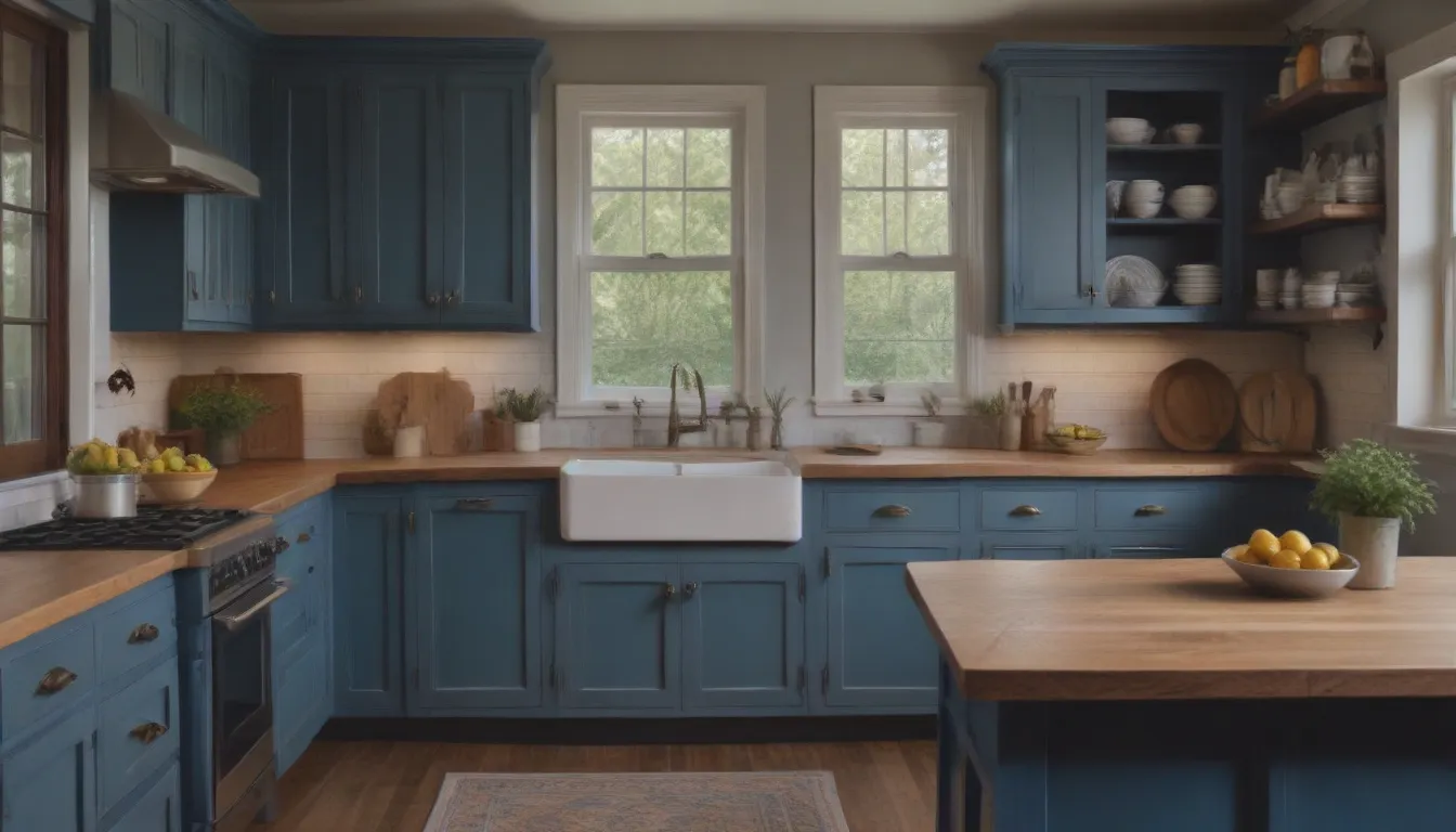 Transform Your Farmhouse Kitchen with Blue Cabinets: A Comprehensive Guide