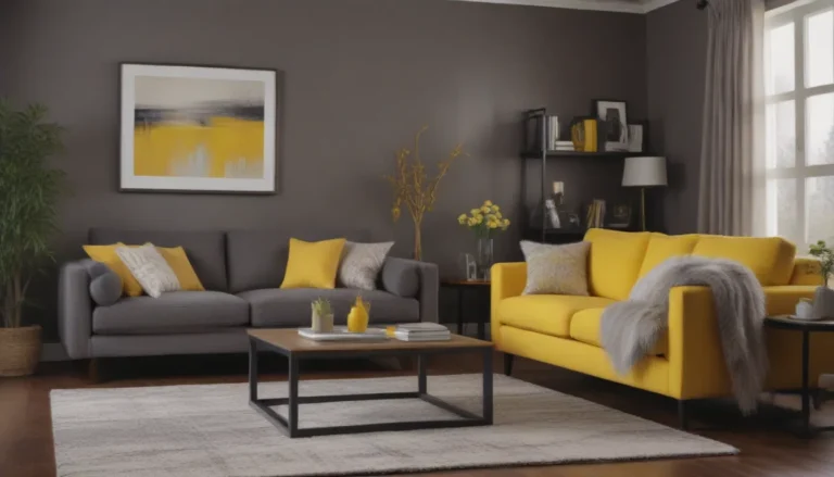 Elevate Your Living Room with Yellow and Gray Color Combinations